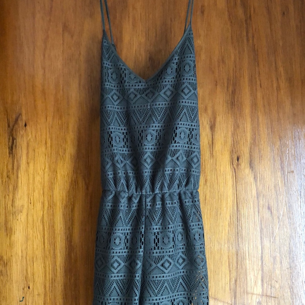 Simple green romper from F21
